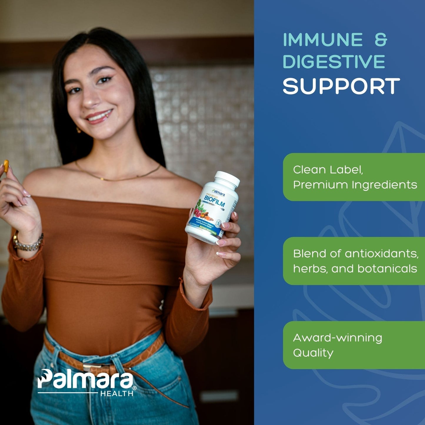 
                  
                    Complejo de apoyo inmunológico de biopelículas de Palmara Health
                  
                