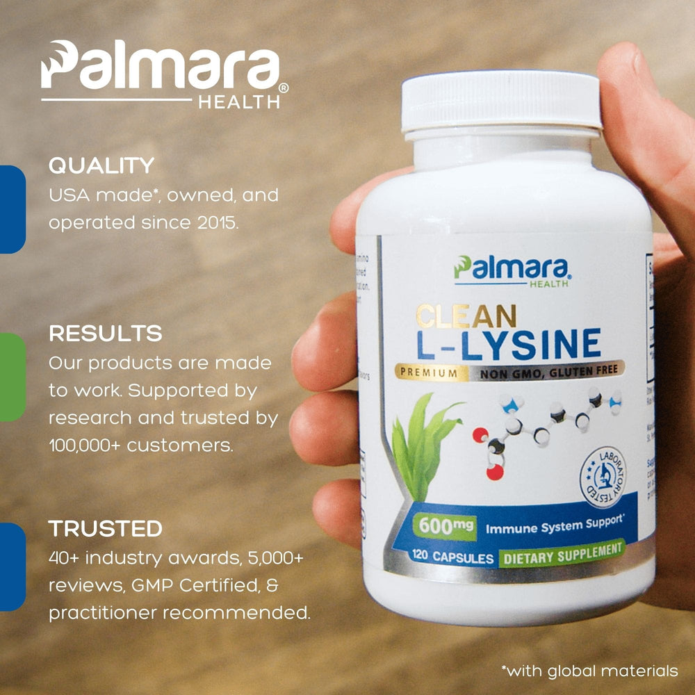 
                  
                    Clean L-Lysine 600mg | Palmara Health
                  
                