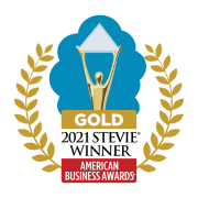 Gold Stevie Award Winner 2021 from the American Business Awards, awarded for outstanding business leadership.